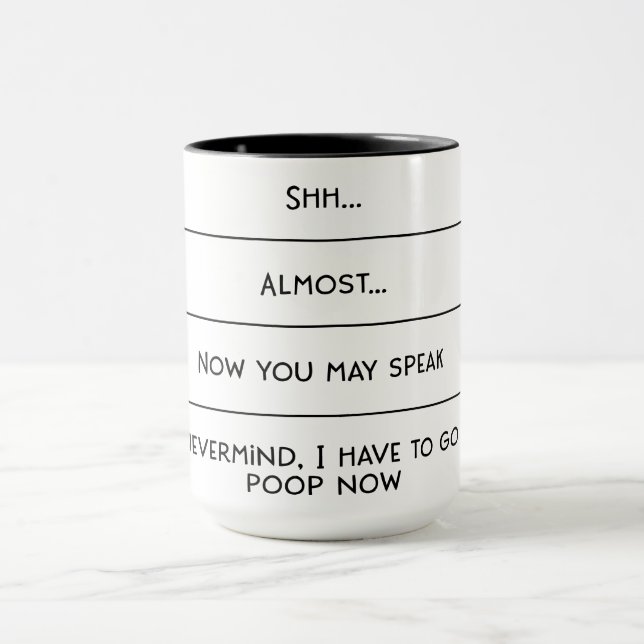 Hilarious Funny Coffee Addict Symptoms Mug (Center)