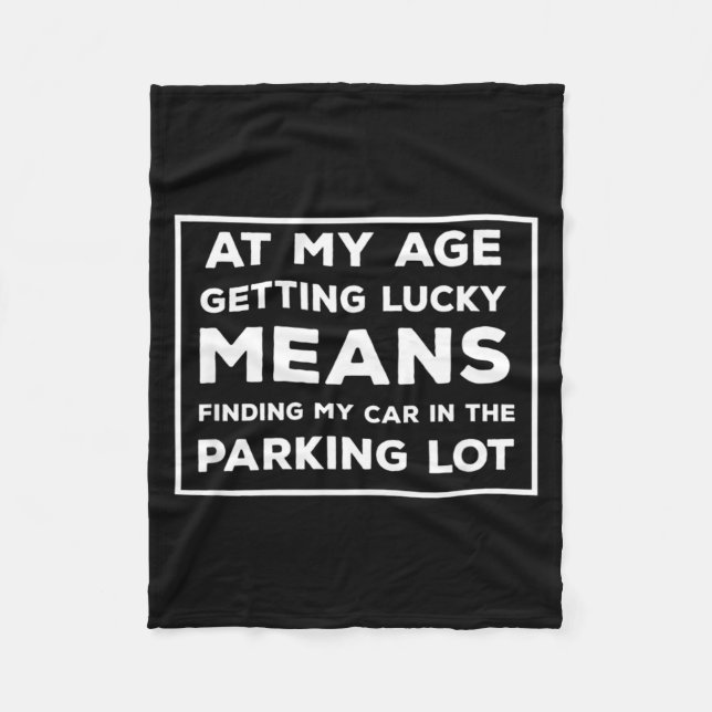 Hilarious Funny Quote Sixty 60th Birthday Gag Fleece Blanket (Front)