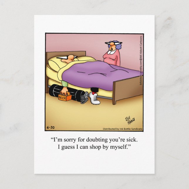 Hilarious Golf Humour Postcard (Front)