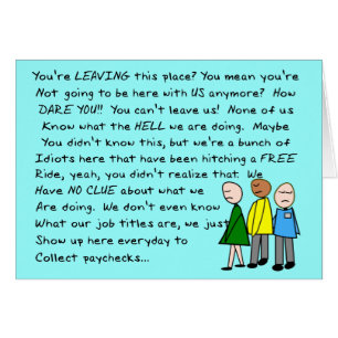 Hilarious Group Co-Worker Leaving