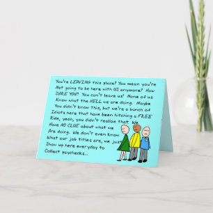 Hilarious Group  Co-Worker Leaving Card