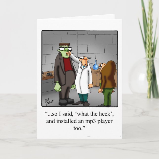 Hilarious Halloween  Humour Greeting Card (Front)