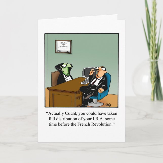 Hilarious Halloween Humour Greeting Card (Front)