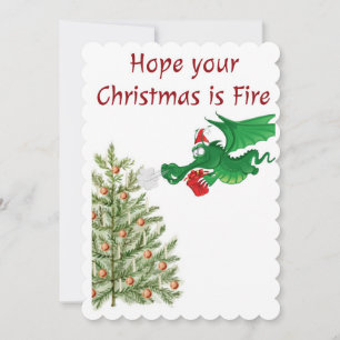 Hilarious Holiday Greeting featuring a cute dragon