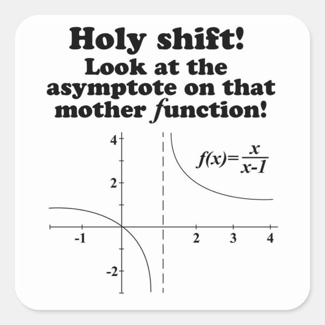 Hilarious 'Holy Shift! Math Joke' Sticker (Front)