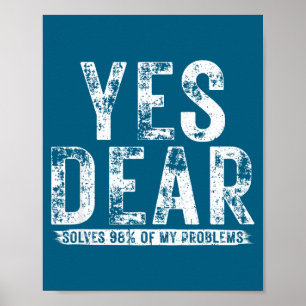 Hilarious Husband Quotes Vintage Marriage Humor Ye Poster