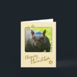 Hilarious Jewish Squirrel • Happy Hanukkah Holiday Card<br><div class="desc">The distant cousin of Santa Squirrel,  Hanukkah Squirrel,  says Happy Hanukkah and has a funny (customizable) message inside!  He wonders what you're looking at -- you've never seen a squirrel wearing a yarmulke before?!? #Hanukkah #Squirrel #Cute</div>