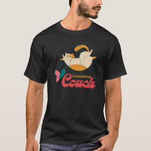 Hilarious Kitty Sleeping Couch conqueror  T-Shirt