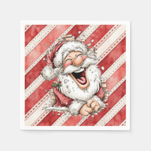 Hilarious Laughing Santa Claus Napkin