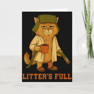 Hilarious Litter’s Full Funny Coffee Cat Lovers Ch Card