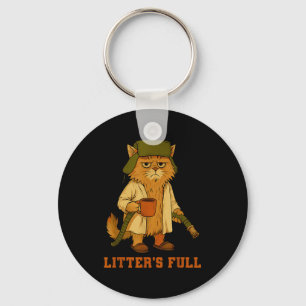 Hilarious Litter’s Full Funny Coffee Cat Lovers Ch Key Ring