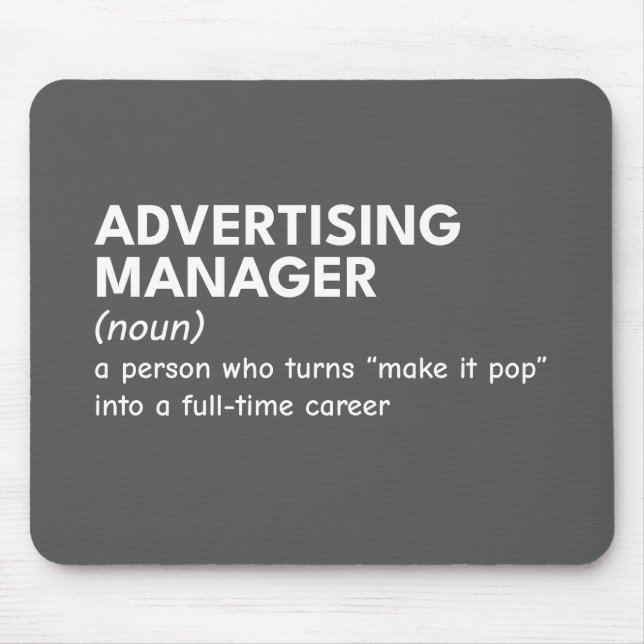 Hilarious Marketing Manager Definition Mouse Pad (Front)