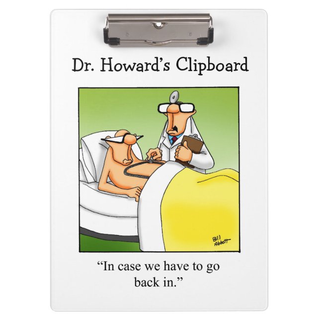 Hilarious Medical Humour Clipboard Gift  (Front)