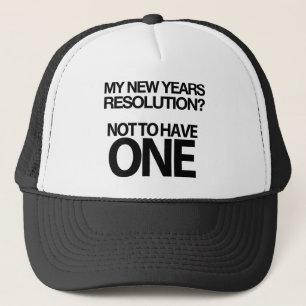 Hilarious New Years Resolution Cap