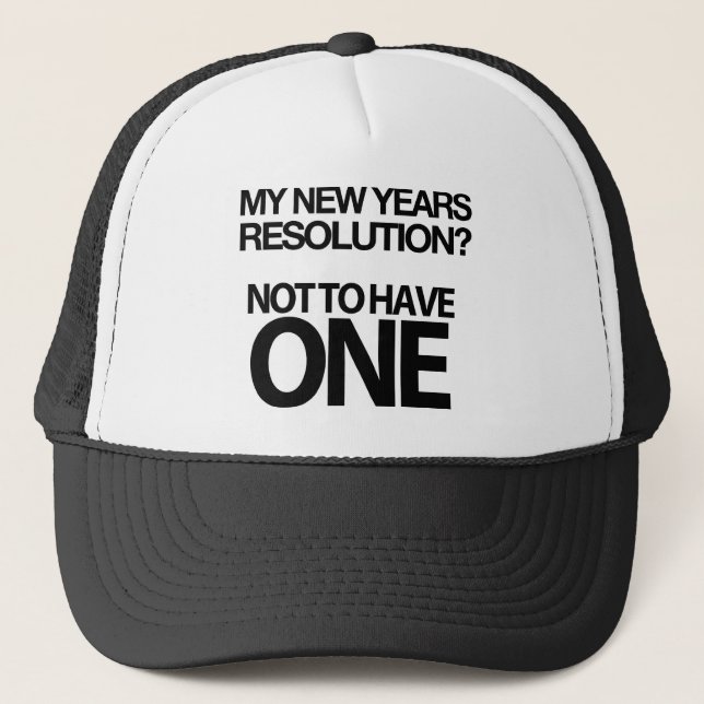 Hilarious New Years Resolution Cap (Front)