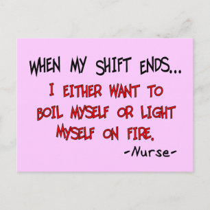 Hilarious Nurse Sayings Postcard