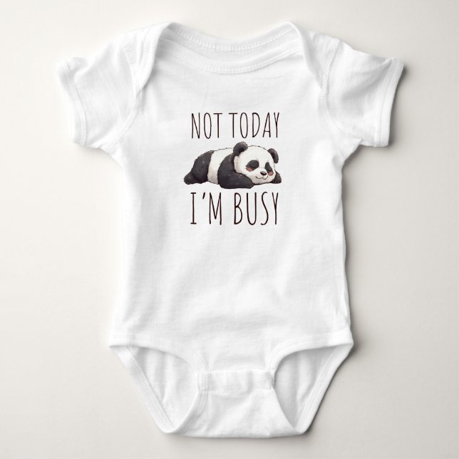 Hilarious Panda Message Baby Bodysuit (Front)