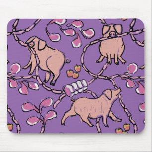 Hilarious pattern Chinese Pig Year Choose Colour M Mouse Pad