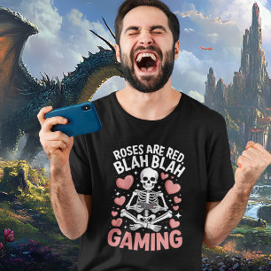 Hilarious Roses Are Red Blah Blah Gaming Humor T-Shirt