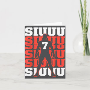 Hilarious s Soccer Fan Lovers Siuuuu Soccer Player Card