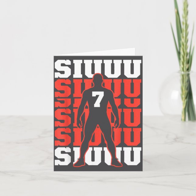 Hilarious s Soccer Fan Lovers Siuuuu Soccer Player Card (Front)
