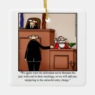 Hilarious Santa Christmas Humour Ornament