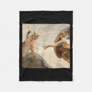 Hilarious Sarcastic Brainrot Funny Meme Cat Fleece Blanket