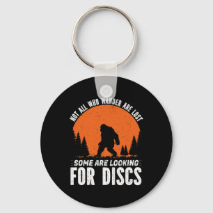 Hilarious Sasquatch Disc Golf Player Funny Graphic Key Ring