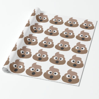 Hilarious shocked Emoji Poop Wrapping Paper