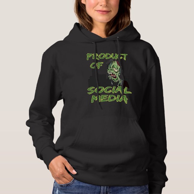 Hilarious Social Media Programming Zombie Meme Hoodie (Front)