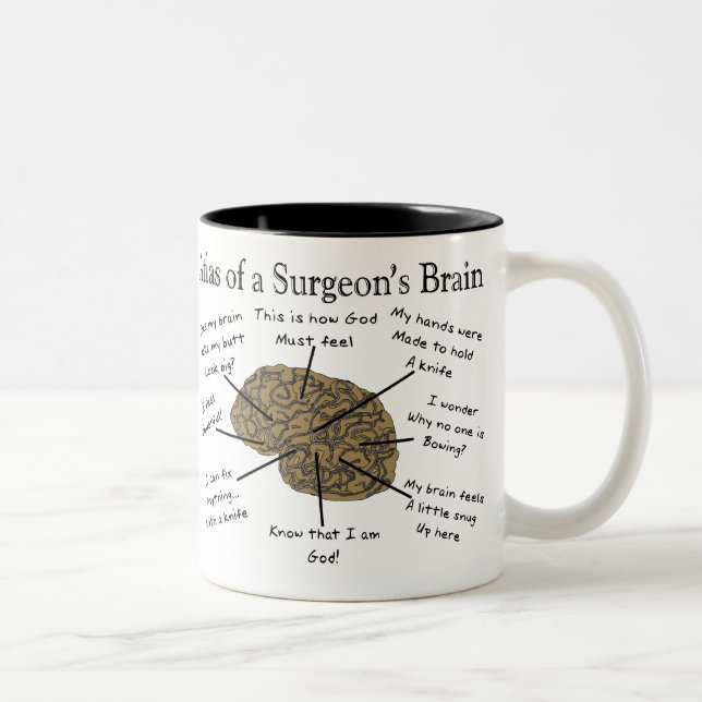 Hilarious Surgeon Gifts Two-Tone Coffee Mug (Right)