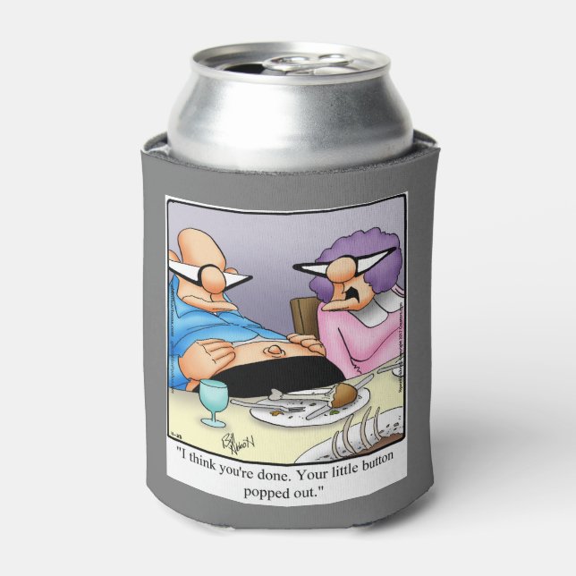 Hilarious Thanksgiving Humour Can Cooler Gift (Can Front)