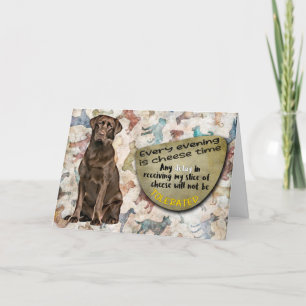 Hilarious thought from your Labrador birthday Card