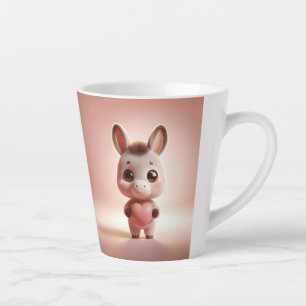 Hilarious Valentine Donkey 3D Look Front & Back Latte Mug