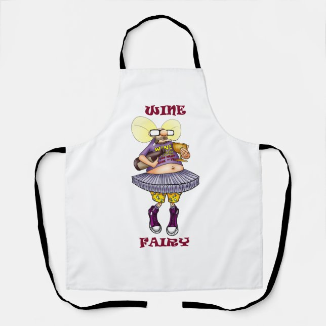 Hilarious Wine Fairy Apron (Front)