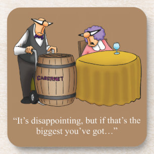 Hilarious Wine Humour Coaster Gift