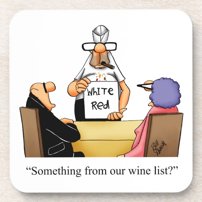 Hilarious Wine Humour Coaster Gift (Front)