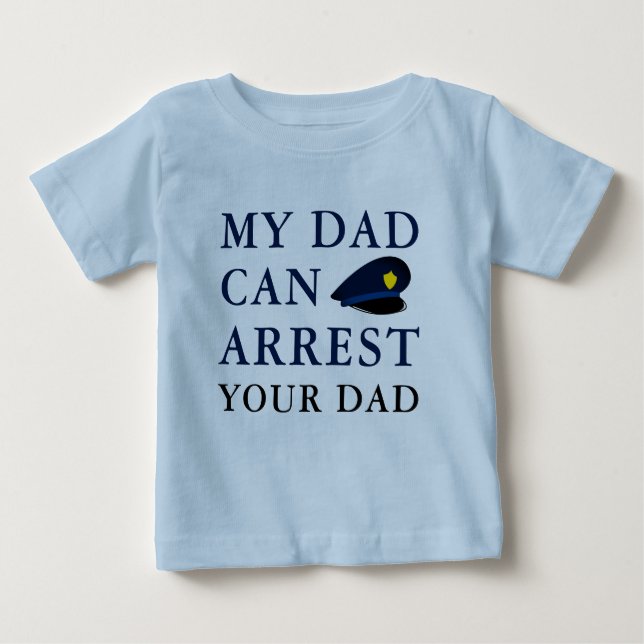Hilariously Funny Police Officer Baby Joke Baby T-Shirt (Front)