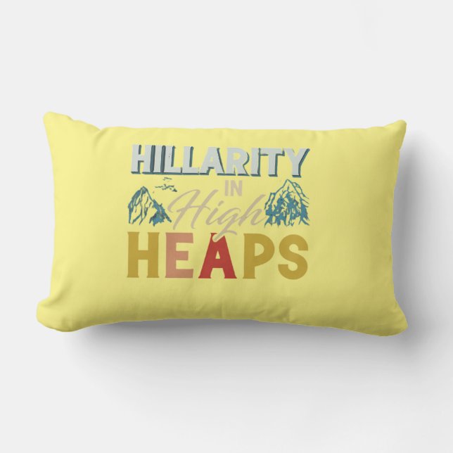 Hilarity in High Heaps Lumbar Cushion (Front)