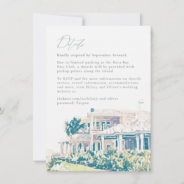 Hilary and Oliver's Weekend Details Final Invitation (Front)