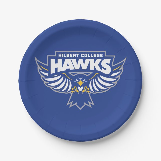 Hilbert College Hawks Paper Plate (Front)