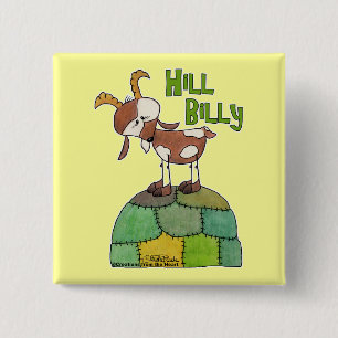 Hill Billy 15 Cm Square Badge