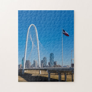 Hill Bridge And Flag Jigsaw Puzzle