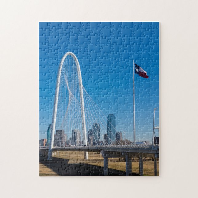 Hill Bridge And Flag Jigsaw Puzzle (Vertical)