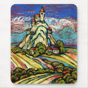 Hill Castle Fantasy Mouse Pad