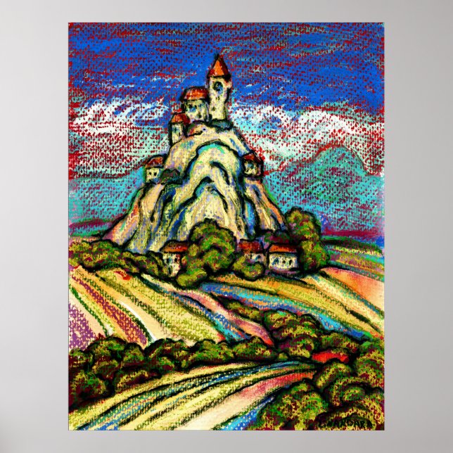 Hill Castle Fantasy Poster (Front)