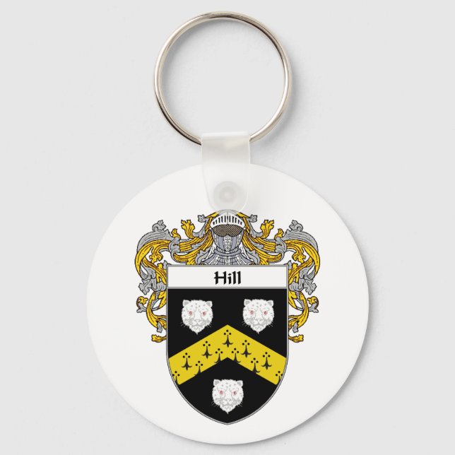 Hill Coat of Arms (Mantled) Key Ring (Front)