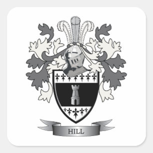 Hill Coat of Arms Square Sticker