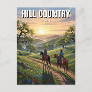Hill Country Texas Travel Postcard