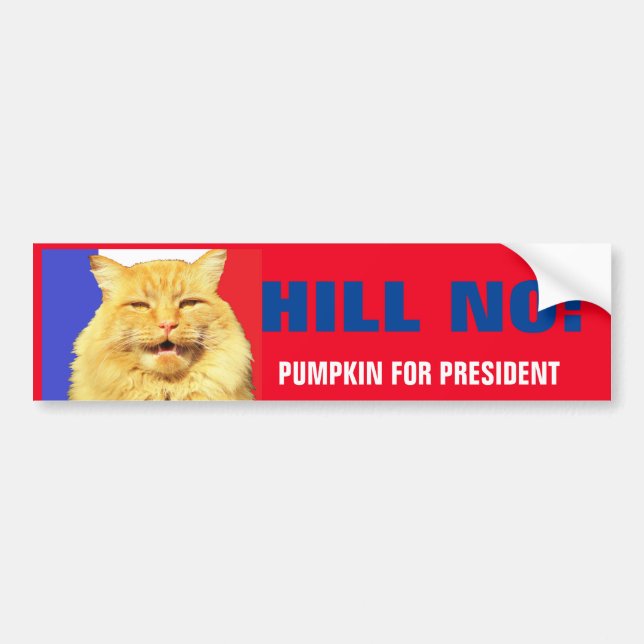 Hill No! Pumpkin For President 2016 Bumper Sticker (Front)